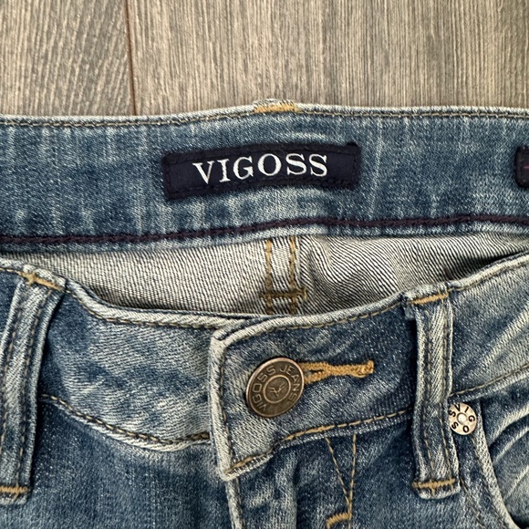 Women’s Vigoss Distressed Blue Denim Skinny Jeans Size 28/28 - Picture 7 of 14